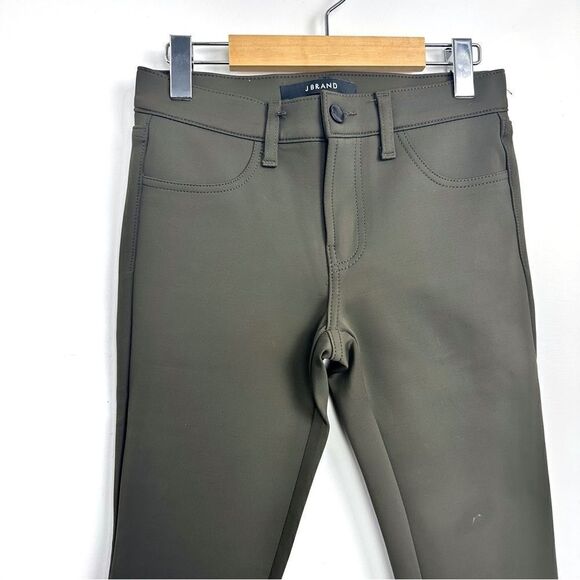 J Brand Super Skinny Scuba Pants in Olive Odyssey - Picture 4 of 16